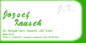 jozsef kausch business card